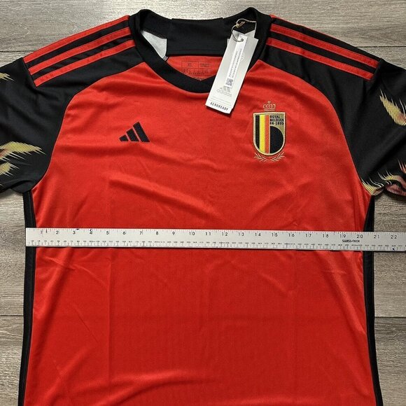 Adidas Belgium 22/23 Red & Black Authentic Home Jersey Woman's Size XL NWT - Picture 4 of 5